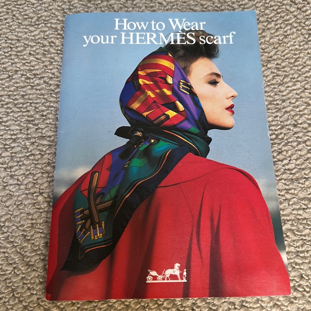 Vintage Hermes scarf tying brochure.